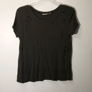 Deep Green Distressed Top